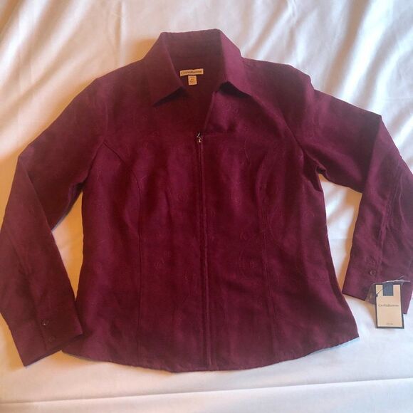 Croft & Barrow Womens Zip Up Top Jacket Size SP SG - Picture 1 of 5